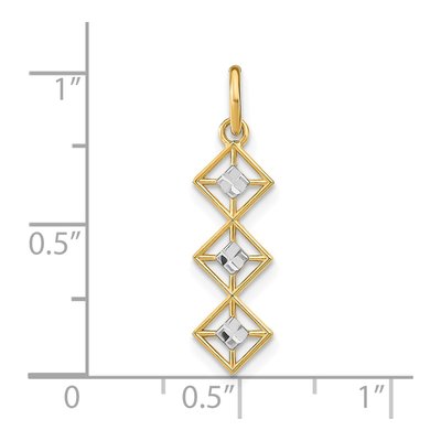 14K Yellow Gold Diamond-Cut Charm – view 4
