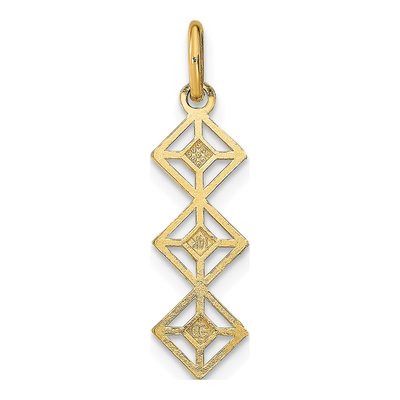 14K Yellow Gold Diamond-Cut Charm – view 5