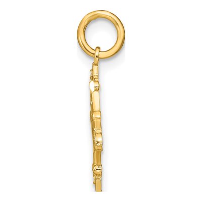 14K Yellow Gold Diamond-Cut Chandelier Pendant – view 3