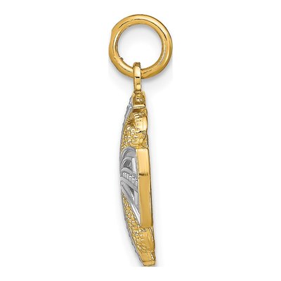 14K Yellow Gold Pinwheel Medallion Charm – view 3