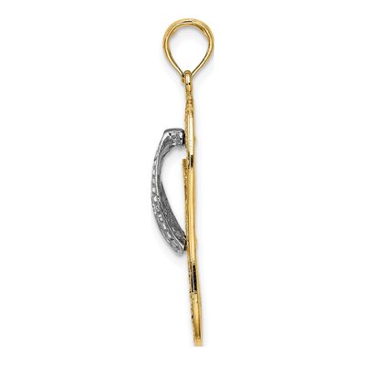 14K Yellow Gold Palm Tree Flip-Flop Pendant – view 3