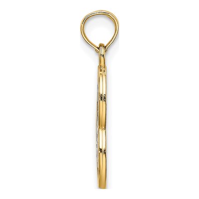 14K Yellow Gold LIVE LOVE Laugh Heart Pendant – view 3
