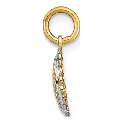 14K Yellow Gold Mini Sunflower Charm – view 3