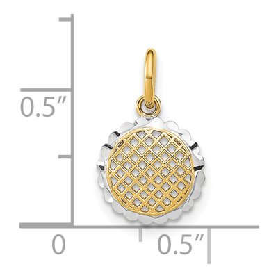 14K Yellow Gold Mini Sunflower Charm – view 4