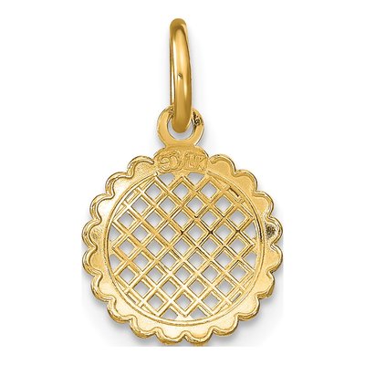 14K Yellow Gold Mini Sunflower Charm – view 5