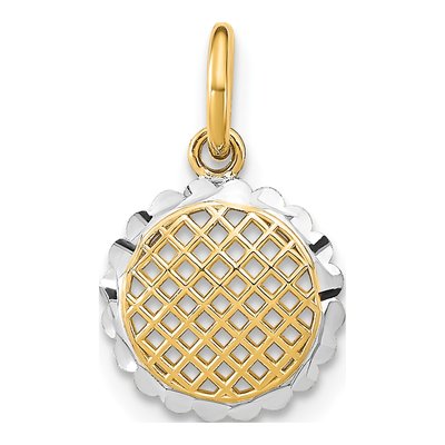 14K Yellow Gold Mini Sunflower Charm