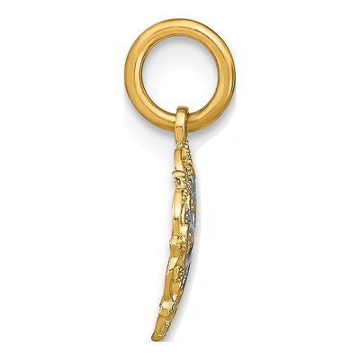 14K Yellow Gold Filigree Hearts Charm – view 3