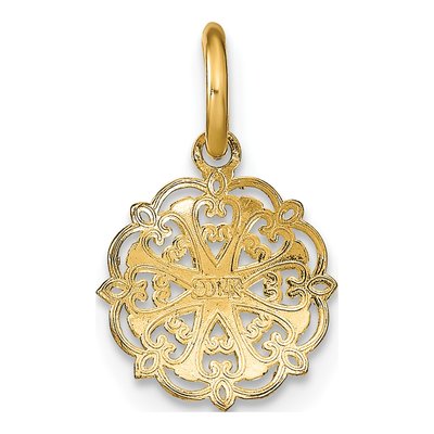 14K Yellow Gold Filigree Hearts Charm – view 5