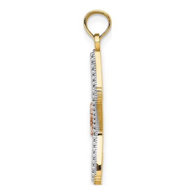 14K Two-Tone Gold Cut-Out Starfish Pendant – view 3