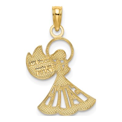 14K Yellow Gold Faith Angel Pendant – view 5