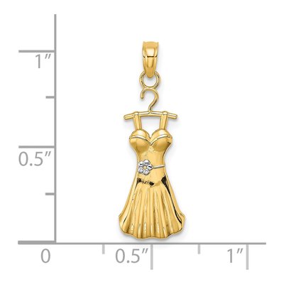 14K Yellow Gold Dress Pendant – view 4