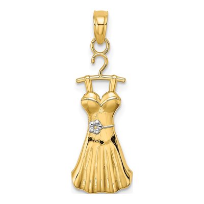 14K Yellow Gold Dress Pendant