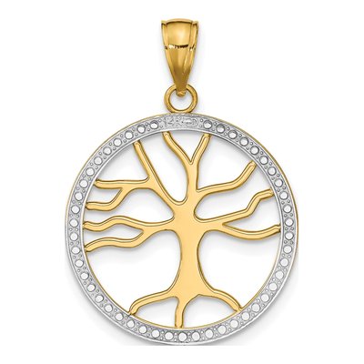 14K Yellow Gold Tree of Life Charm – view 5