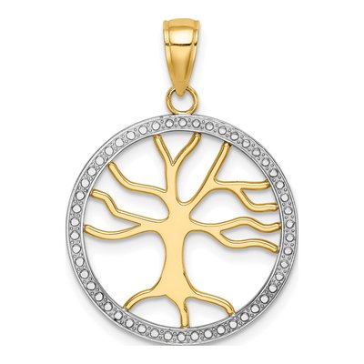 14K Yellow Gold Tree of Life Charm