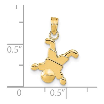 14K Yellow Gold Little Boy Pendant – view 4