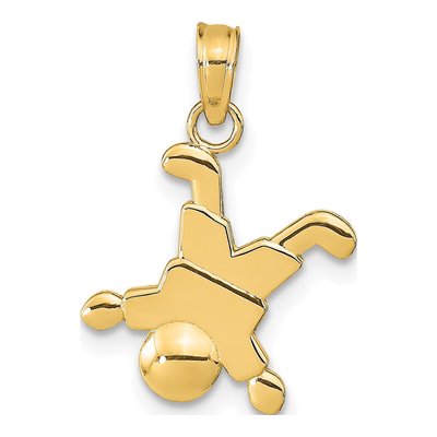 14K Yellow Gold Little Boy Pendant