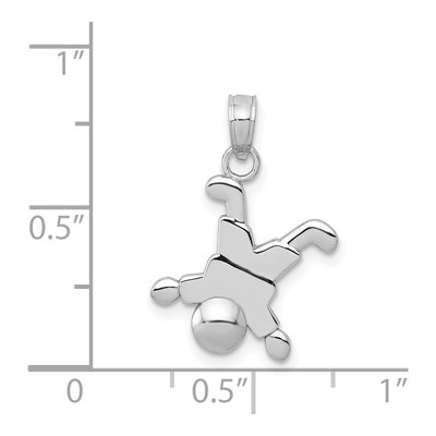 14K White Gold Little Boy Pendant – view 5