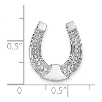 14K White Gold Horseshoe Charm – view 4
