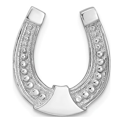 14K White Gold Horseshoe Charm
