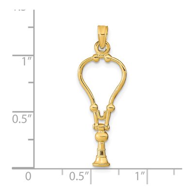 14K Yellow Gold 3-D Stethoscope Pendant – view 4