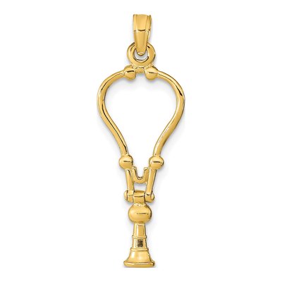 14K Yellow Gold 3-D Stethoscope Pendant