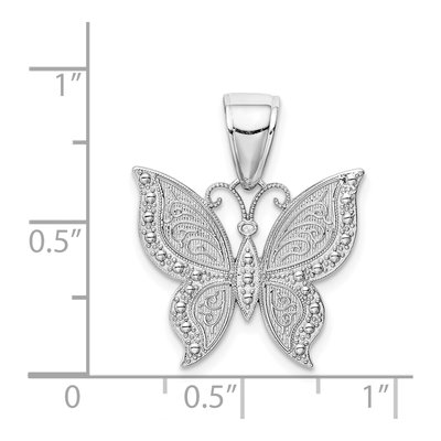14K White Gold Butterfly Pendant – view 5