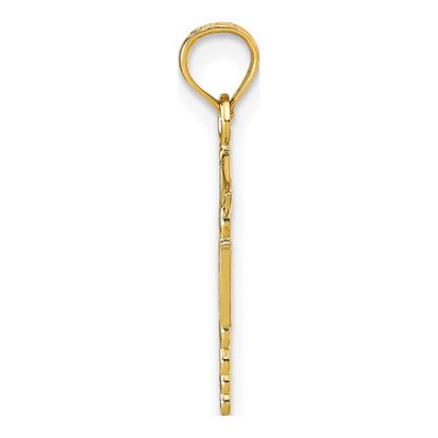 14K Yellow Gold RN Registered Nurse Pendant – view 3