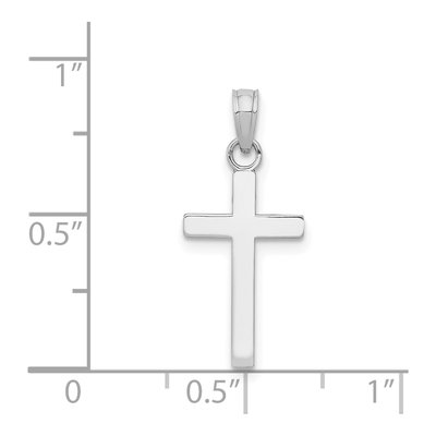 14K White Gold Cross Pendant – view 5
