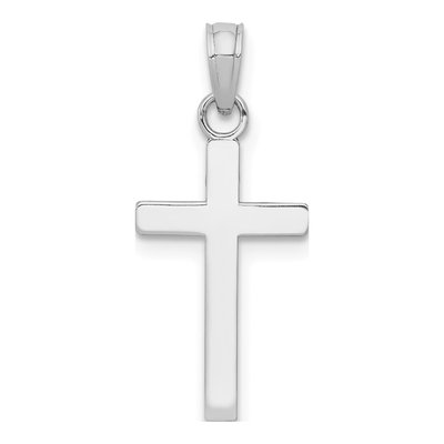 14K White Gold Cross Pendant
