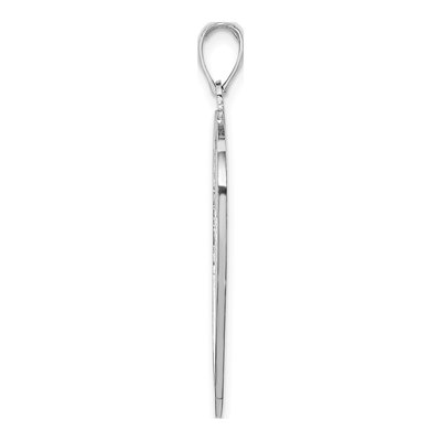 14K White Gold Cross Shield Charm – view 3