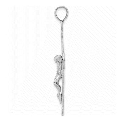14K White Gold Crucifix Pendant – view 3