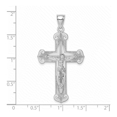 14K White Gold Crucifix Pendant – view 4
