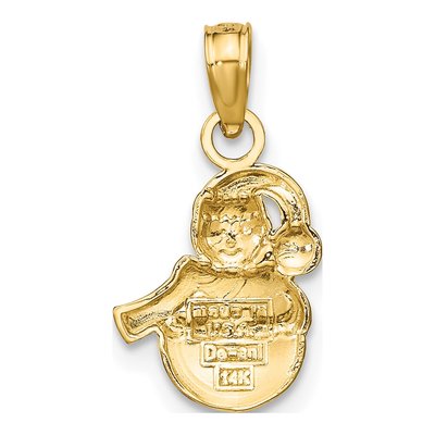 14K Yellow Gold Snowman Pendant – view 4