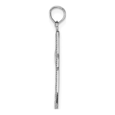 14K White Gold Fancy Cross Pendant – view 3
