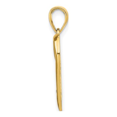 14K Yellow Gold Heart Pendant – view 3