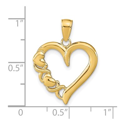 14K Yellow Gold Heart Pendant – view 5