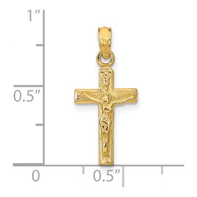 14K Yellow Gold Crucifix Pendant – view 4
