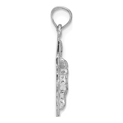 14K White Gold Crucifix Pendant – view 3