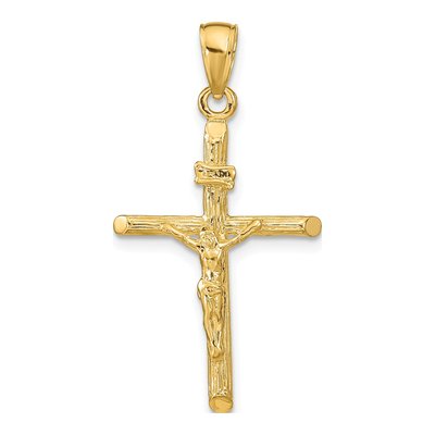 14K Yellow Gold Crucifix Pendant