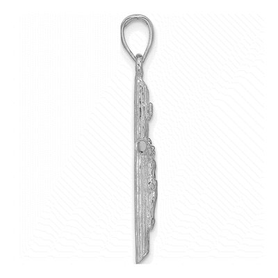 14K White Gold Crucifix Pendant – view 3