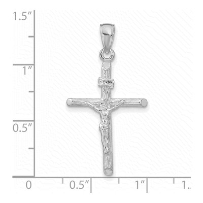 14K White Gold Crucifix Pendant – view 4