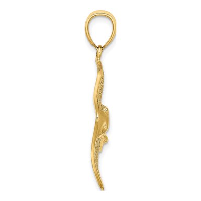 14K Yellow Gold Stingray Pendant – view 3