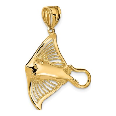 14K Yellow Gold Stingray Pendant – view 6