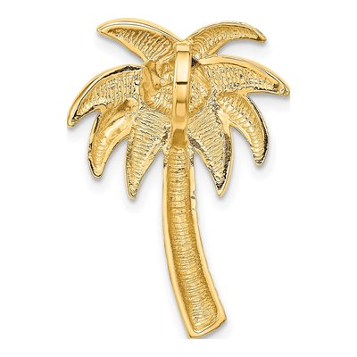 14K Yellow Gold Lab-Created Opal Palm Tree Slide Pendant – view 4
