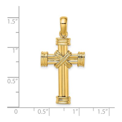 14K Yellow Gold Center Cross Charm – view 4