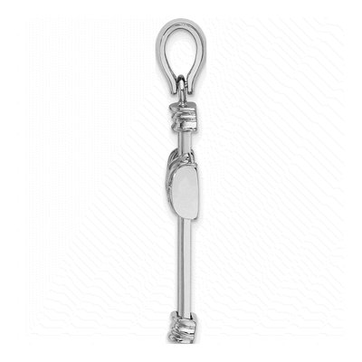 14K White Gold Center Cross Pendant – view 3