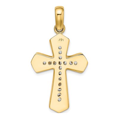 14K Two-Tone Gold Cross Pendant – view 5