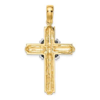 14K Two-Tone Gold Cross Pendant – view 5