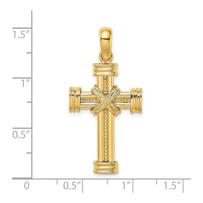 14K Yellow Gold Cross Pendant – view 4