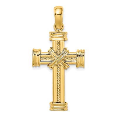 14K Yellow Gold Cross Pendant